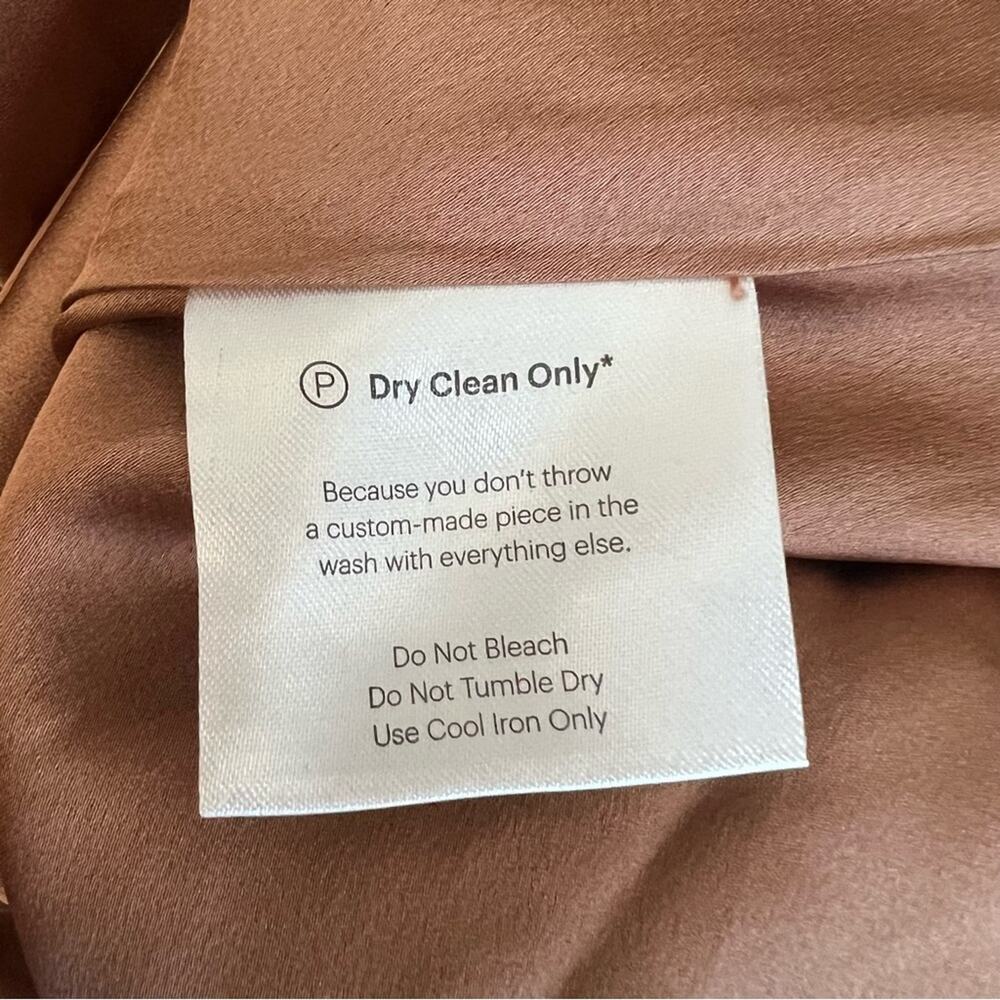 Fame and Partners Francois Bronze Satin Draped Maxi Dress Size 12 NWT - Picture 10 of 14